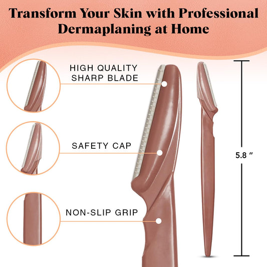 Facial & Eyebrow Razors – 12-Pack (Terracotta)