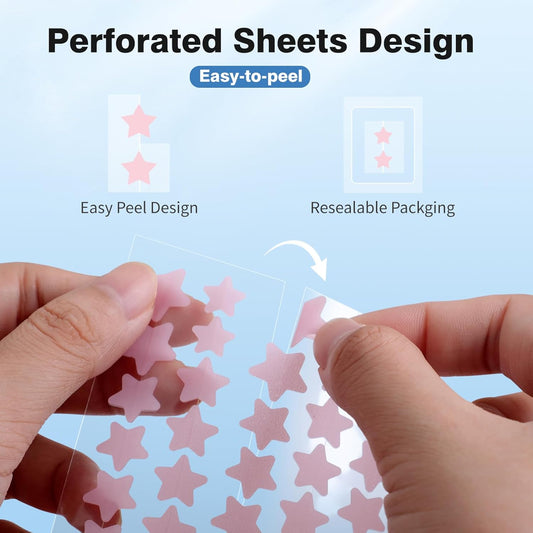 Parches para espinillas con forma de estrella de colores (200 unidades)