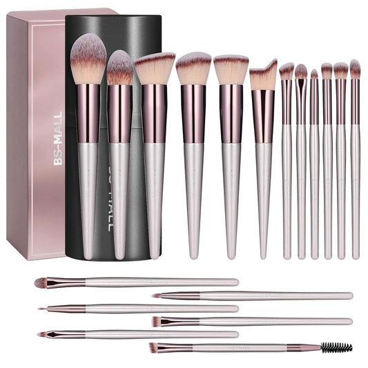 Juego de 18 brochas de maquillaje con estuche