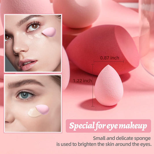 Makeup Sponge Set with Storage Case – 7 Pcs