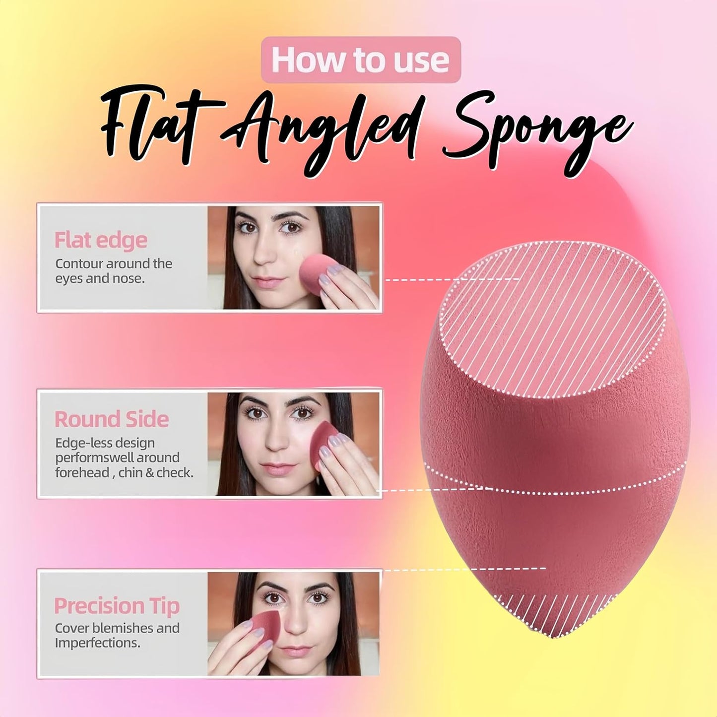 Juego de esponjas de maquillaje con estuche de almacenamiento – 7 piezas