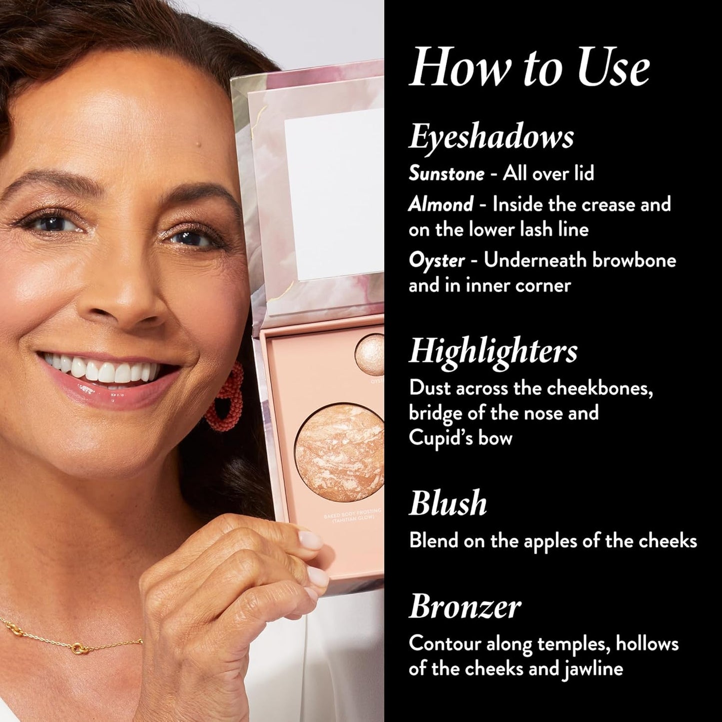 Paleta de rostro y ojos horneados: 7 tonos